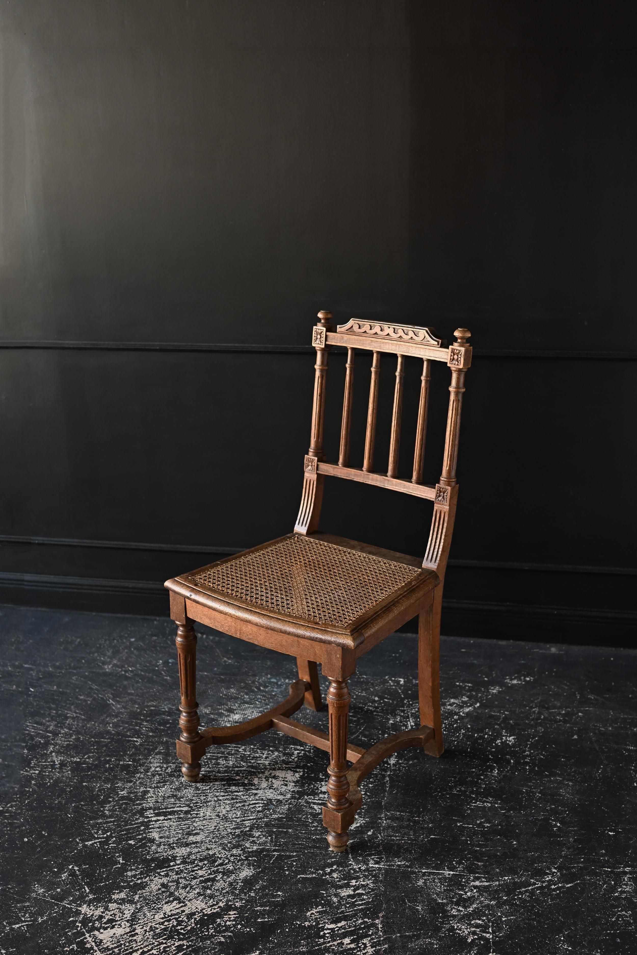 フランスアンティーク　セダンチェア 19世紀 アンティーク プレザントワール 薔薇のファブリック