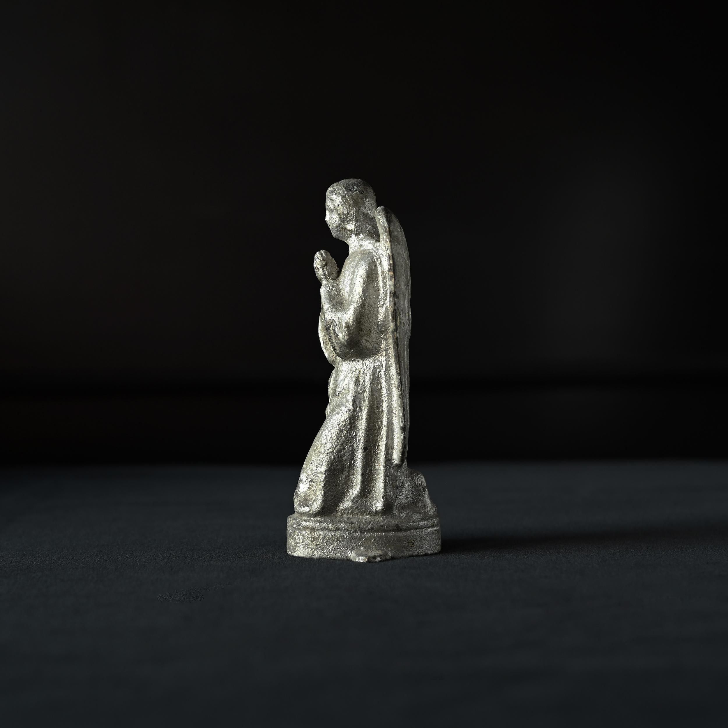 アンティーク　神父　天使 石膏 天使像 h27cm フランス アンティーク 0501710 | jinen_antique