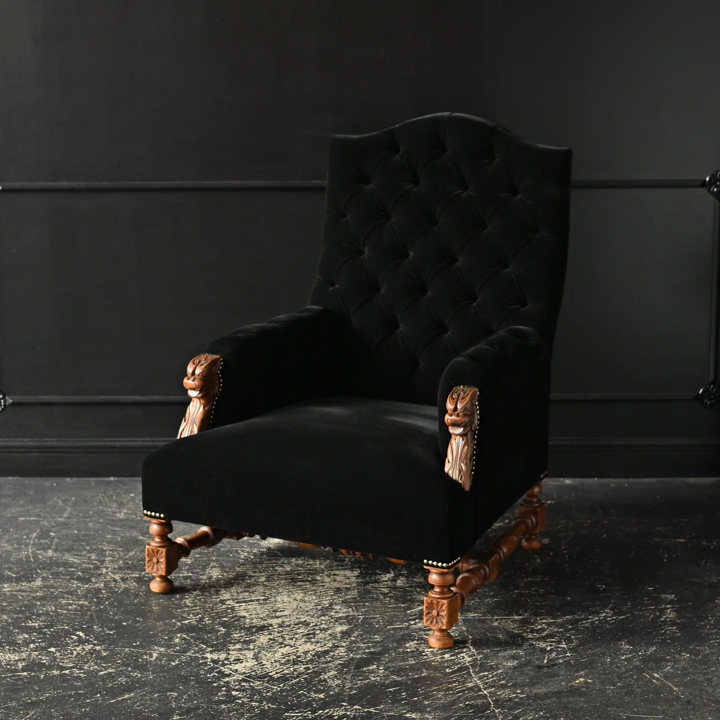 アンティーク　椅子 楽天市場】アンティーク風 ダイニングチェア 回転 肘付き 2脚