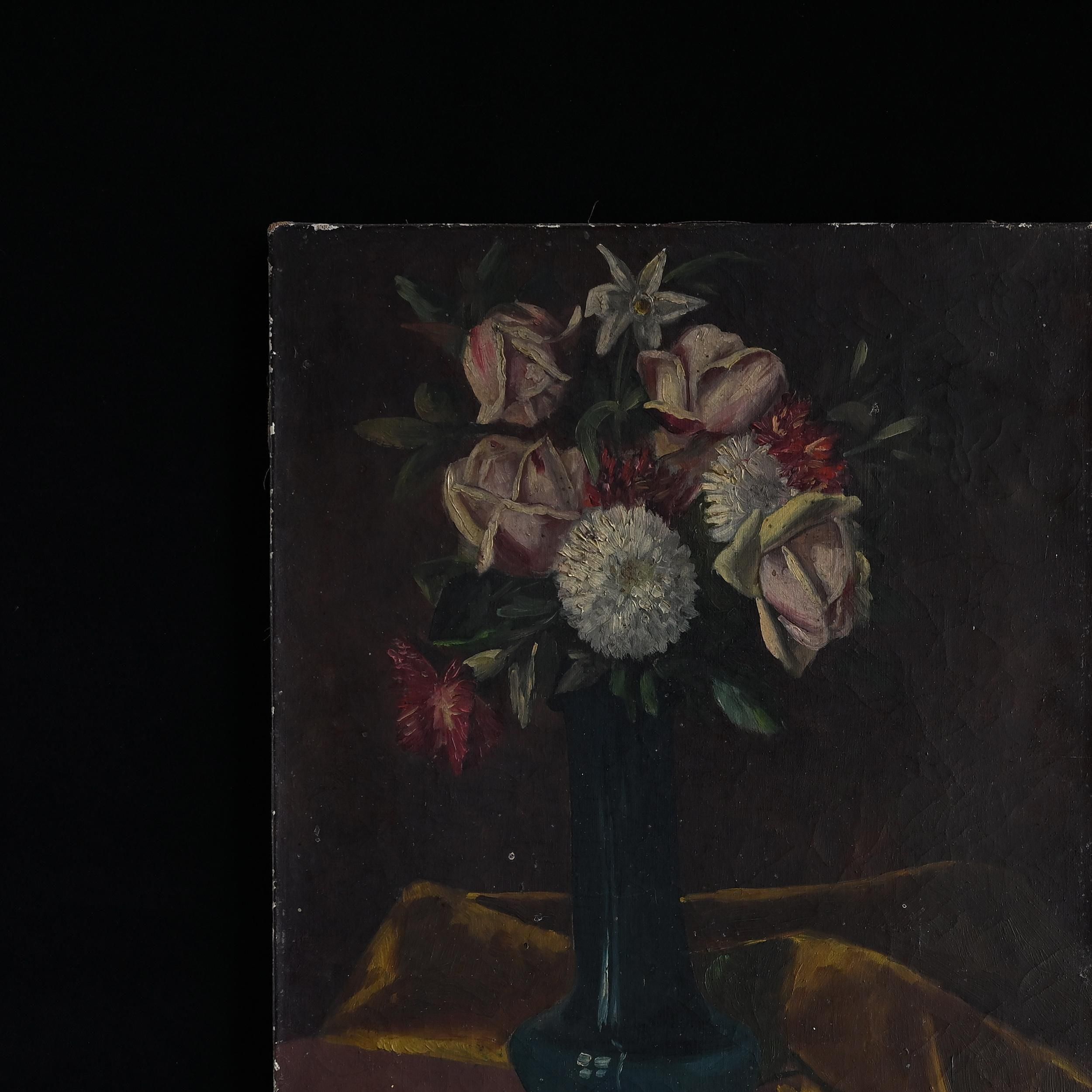 油彩 静物画・2 /植物画 フランスアンティーク雑貨のSibora