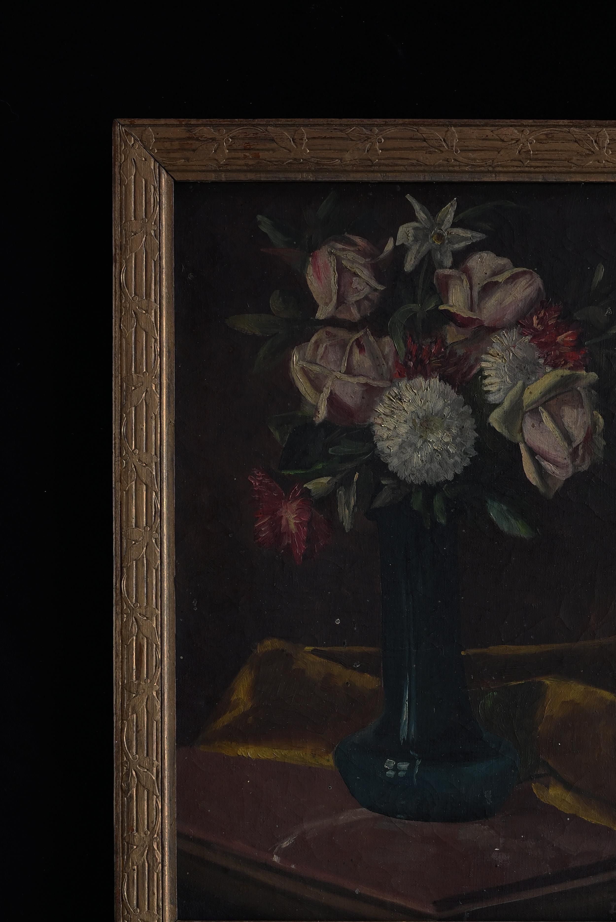 油彩 静物画・2 /植物画 フランスアンティーク雑貨のSibora