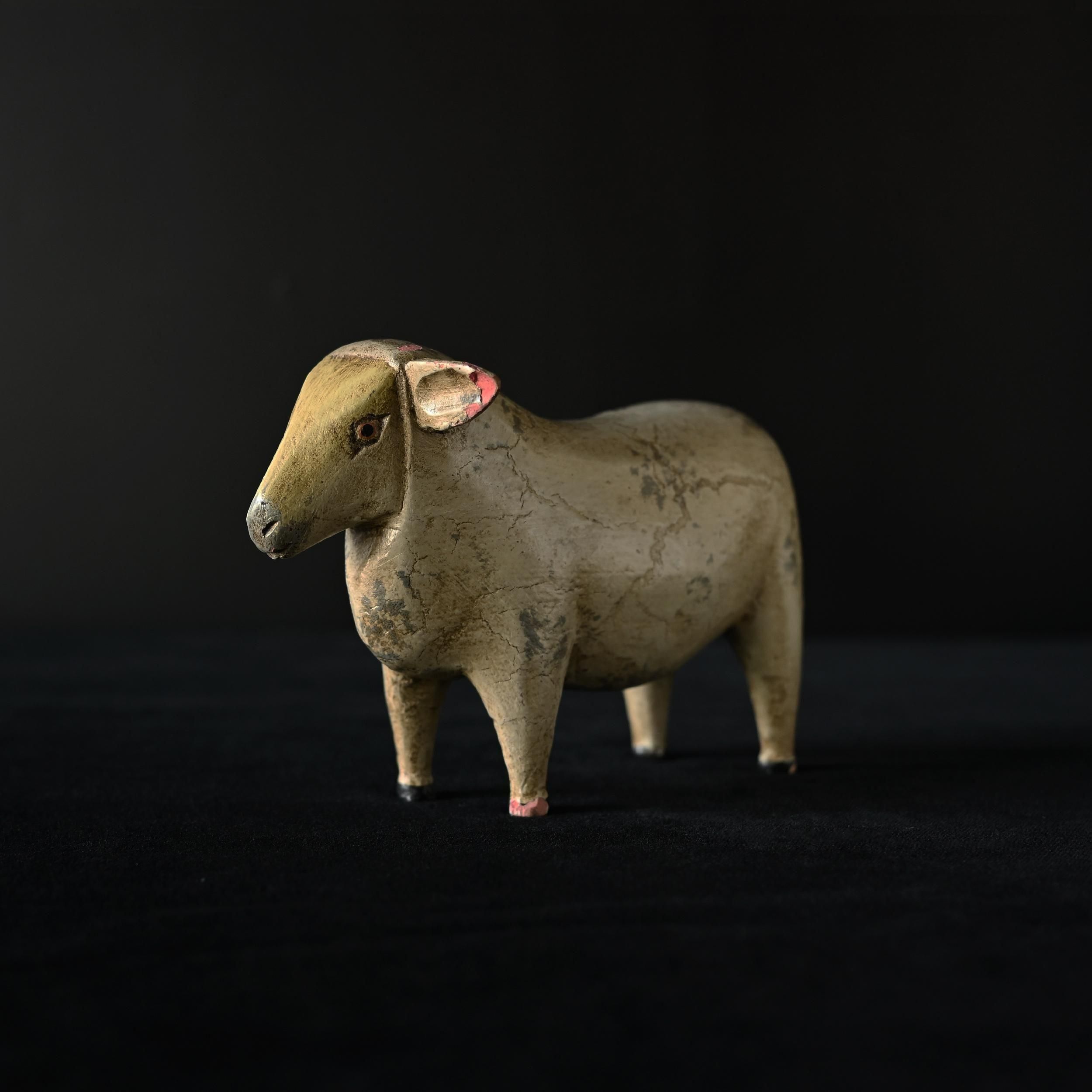 アンティーク雑貨　ブロンズ製 羊と子羊の彫刻 1957年製 アンティーク雑貨ブロンズ製 羊と子羊の彫刻 1957年製