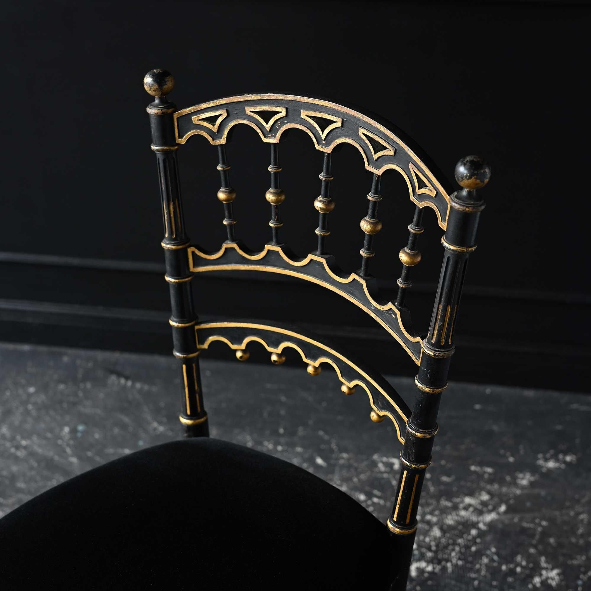 ナポレオンチェア・44A ブラック/フランスアンティーク家具のSibora