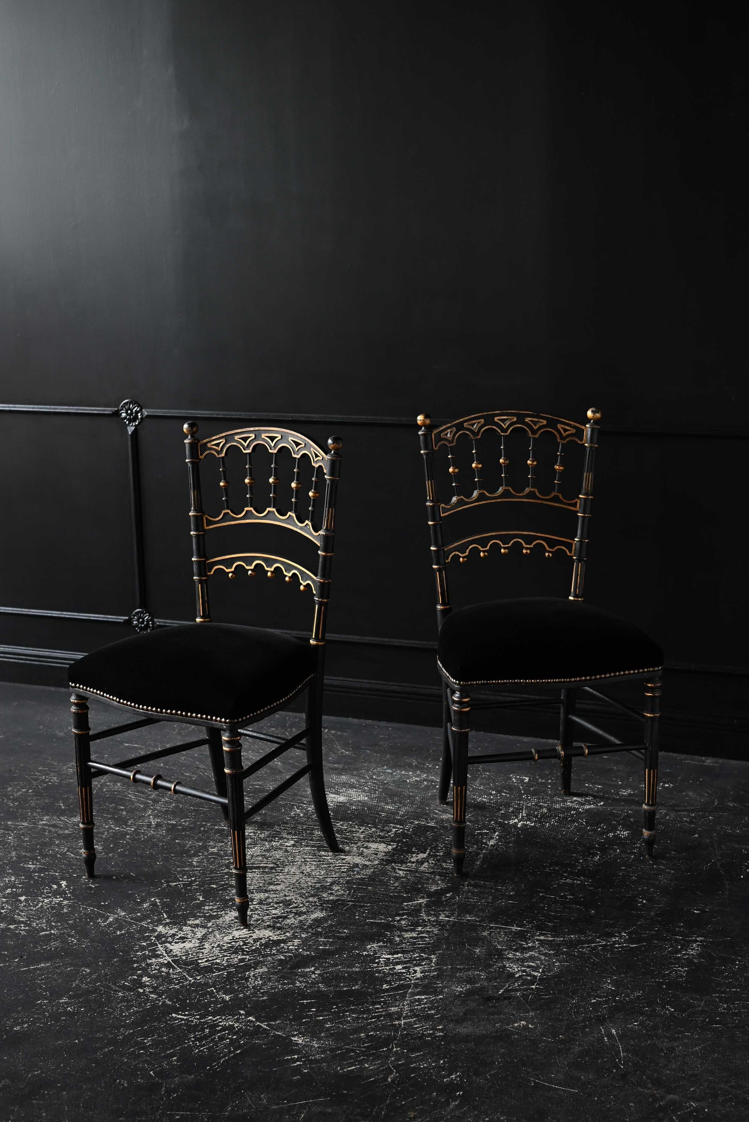 アンティークチェア　フレンチ　ナポレオンチェア ナポレオンチェア・44B ブラック/フランスアンティーク家具のSibora