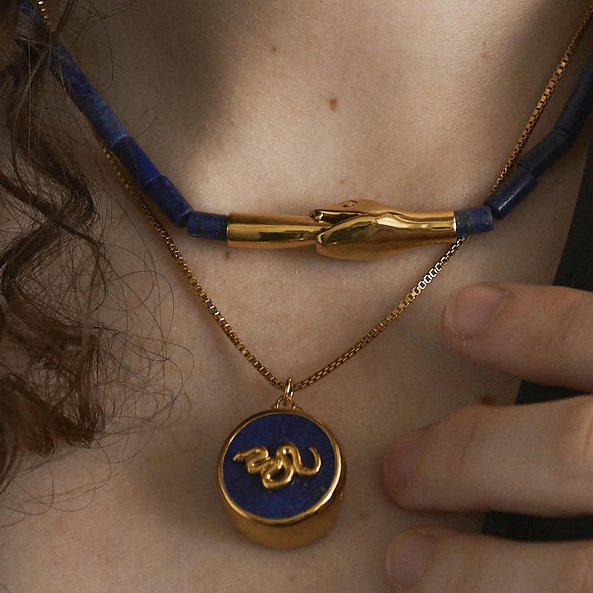 "eimiess" Choker��Ouroboros Blue