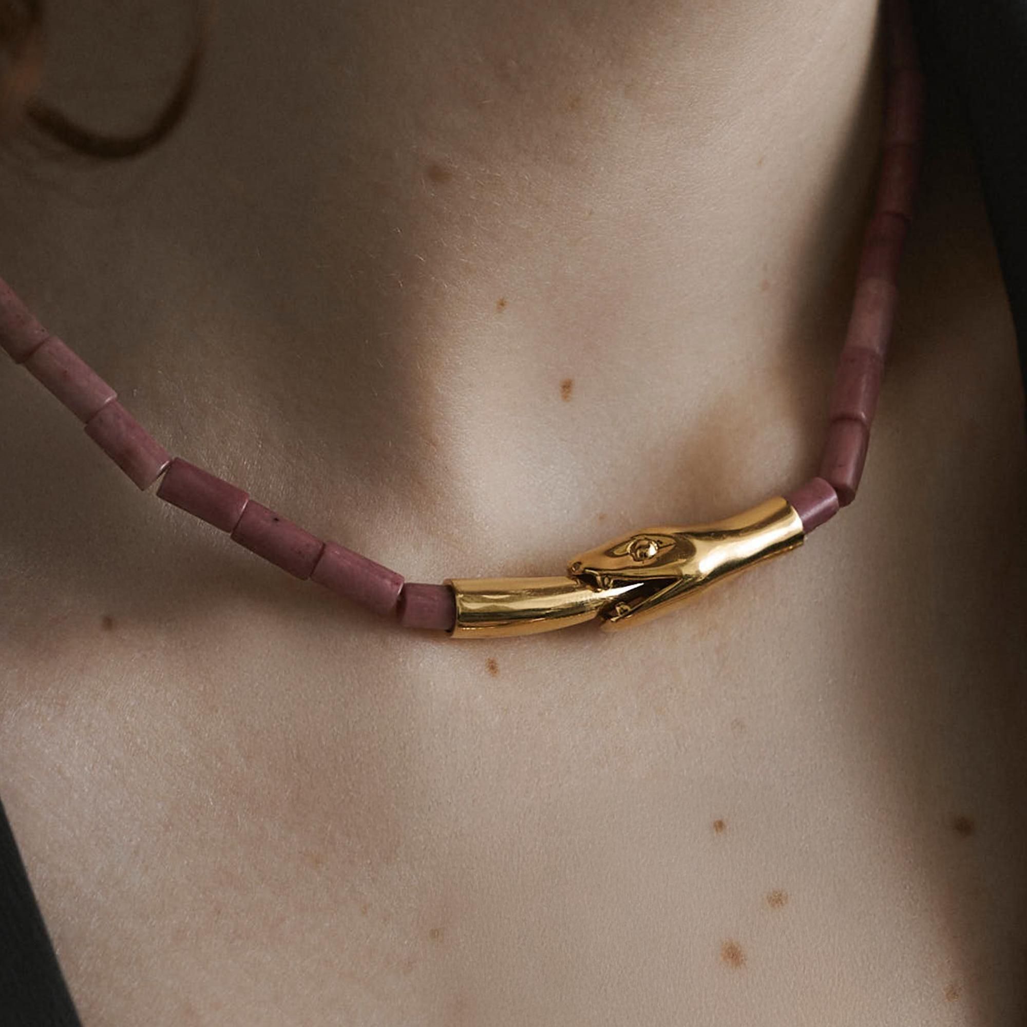 "eimiess" Choker��Ouroboros Pink