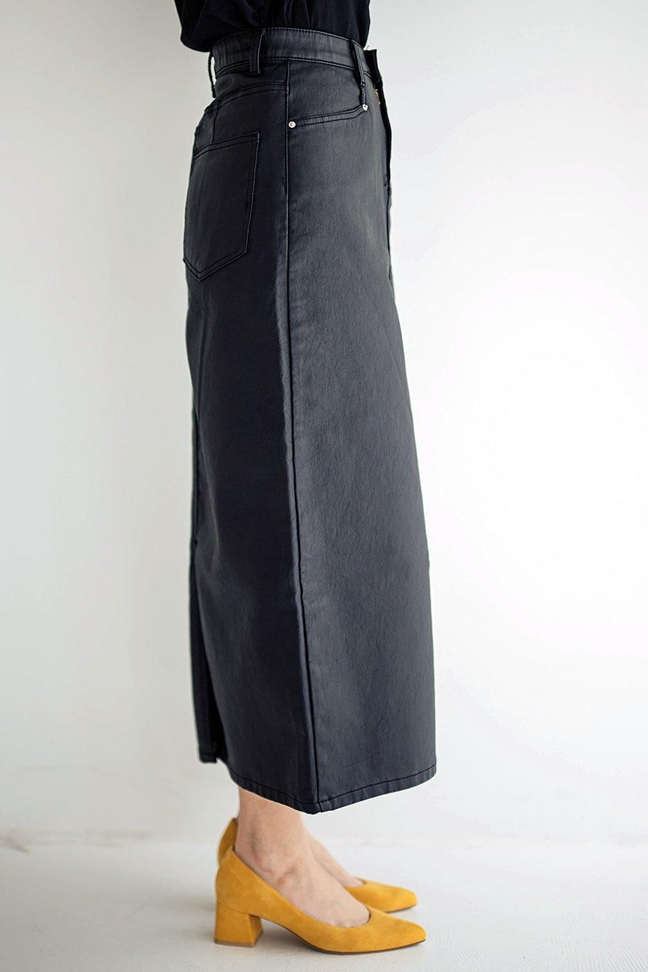 INDIMARK ウレタンコーティングスカート ブラック WJ141