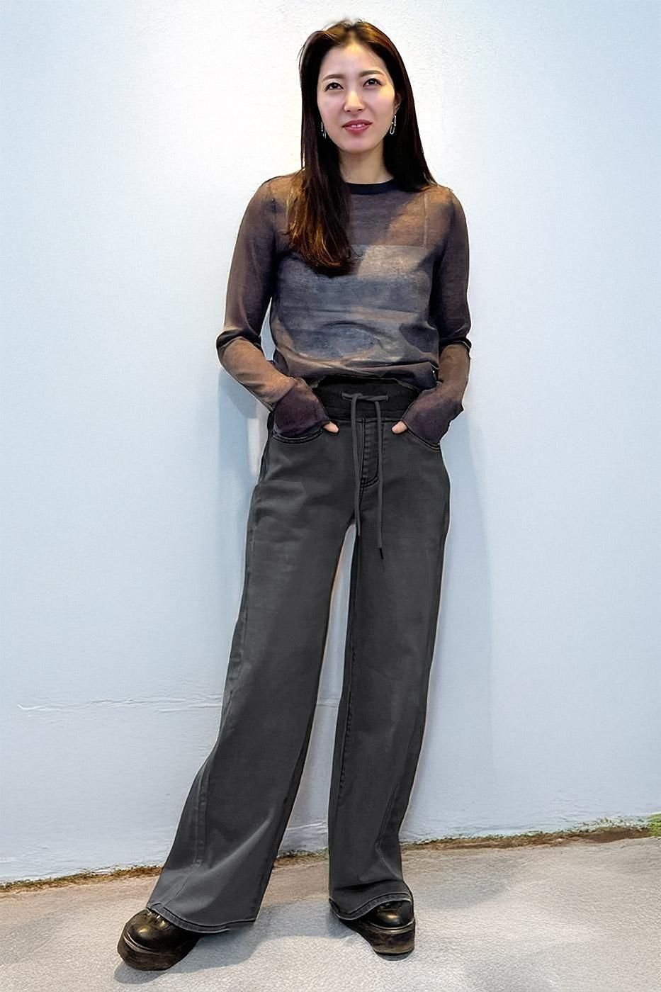 INDKNIT サイドラインワイド | ブラック WK009- インディマーク