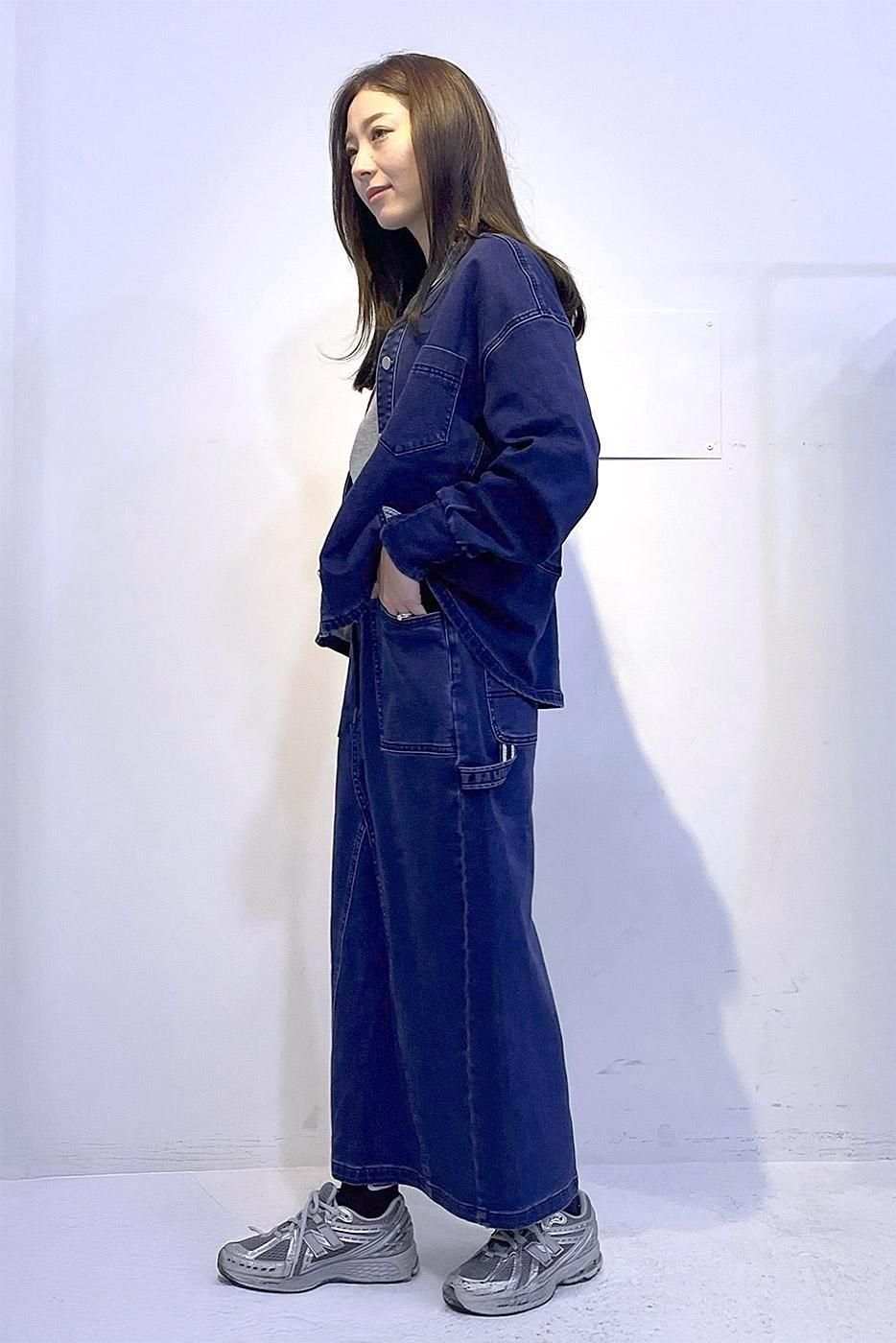 d.i.a/ペイントデニムマキシスカート CHIC STYLE（シックスタイル） デニムスカート ソフトデニムマキシ
