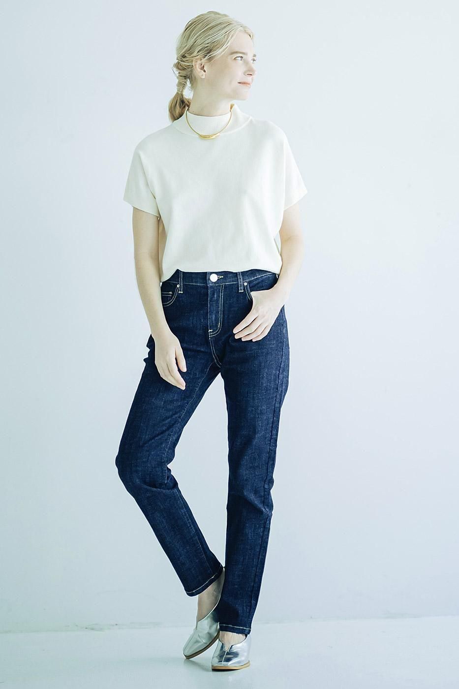 大きい超美品★２３区★ボーイフレンドデニム４８ブルー系 大きい超美品☆23区☆ボーイフレンドデニム48ブルー系
