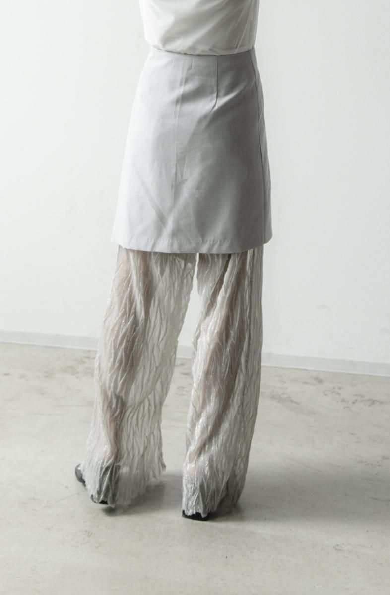 パンツ pellicule glitter film sheer pants Glitter Dots Velor Pants