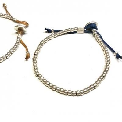 プラピカネタンブンブレスピンクとグレーのビーズブレスレット プラピカネタンブンブレスピンクとグレーのビーズブレスレット