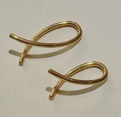 【kensscratch】K18,イエローゴールド,ピアス,シンプル,ボリューミー,16G,gold,pierce,