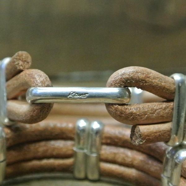 牛革をシルバーで！のブレスレット、アクセサリー【kensscratch