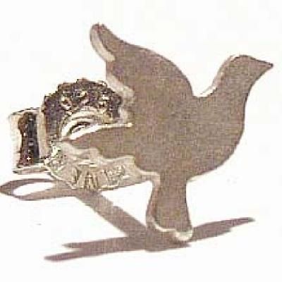 愛と平和の象徴、鳩のラッキーモチーフ】琥珀ピアス シルバー925