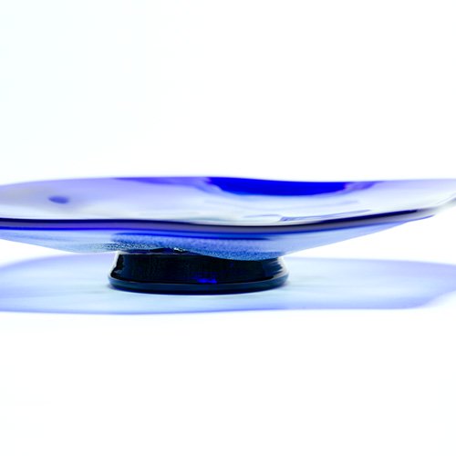 銀彩角皿 中（アサギ）｜伝統的な宙吹きガラスのお皿・食器｜肥前びーどろショッピング