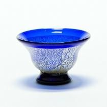 最新発見 銀彩千代口（赤）｜伝統的な宙吹きガラスの盃・酒器｜肥前 工芸品