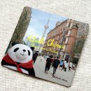 スマホに！貼ってはがせるスクエアシール 写真上海南京東路とパンダ
