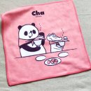 ミニタオル パンダのおはなし　中国茶ピンク
