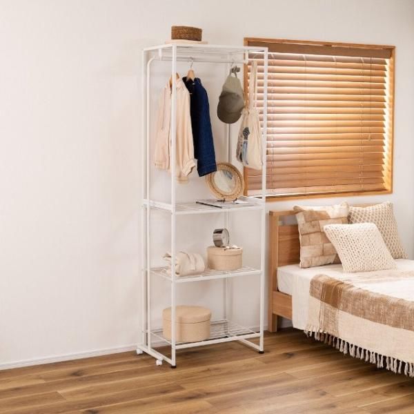 ハンガーラック スチール レイアウト 自由 ホワイト MIP-66 N01 【公式