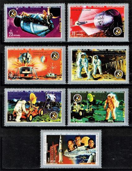 特価】アポロ15号の切手/赤道ギニア1972年7種完 宇宙 - 切手の通信販売