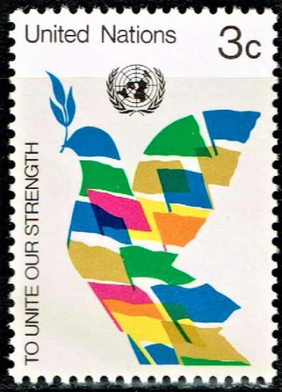 平和の鳩の切手/国連1976年1種 鳥・旗 - 切手の通信販売 / スタンプロード