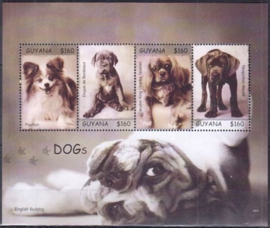 犬の切手 ガイアナ06年4種連刷シート イヌ 切手の通信販売 スタンプロード