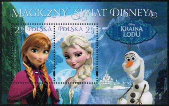 アナと雪の女王の切手 ポーランド15年小型シート ディズニー 映画 切手の通信販売 スタンプロード