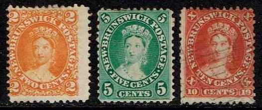 【特価・クラシック切手】ニューブランズウィック（カナダ）1860～63年ビクトリア女王3種 - 切手の通信販売/スタンプロード