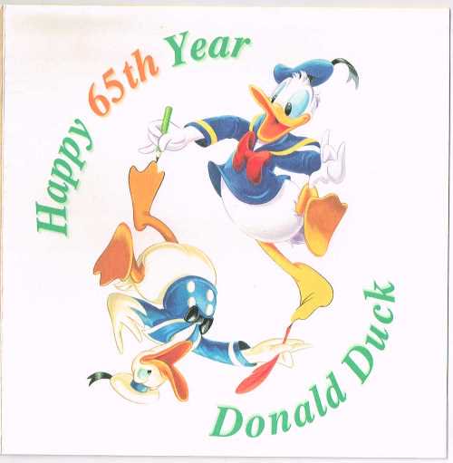 ディズニー・ドナルドダック誕生65年 ふみカード (台紙付) 3種済 - 切手の通信販売/スタンプロード