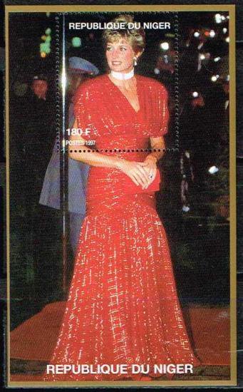 ダイアナ元皇太子妃追悼の切手/ニジェール1997年小型シート(3) - 切手 ...