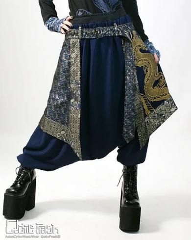 【美品】QutieFrashラップ付きサルエルパンツ Qutie Frash】 ラップ付きサルエルパンツ -TyCHE iero(旧KERA SHOP金沢店）