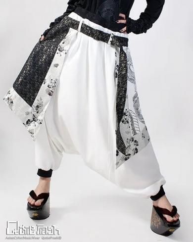 【美品】QutieFrashラップ付きサルエルパンツ Qutie Frash】 ラップ付きサルエルパンツ -TyCHE iero(旧KERA SHOP金沢店）