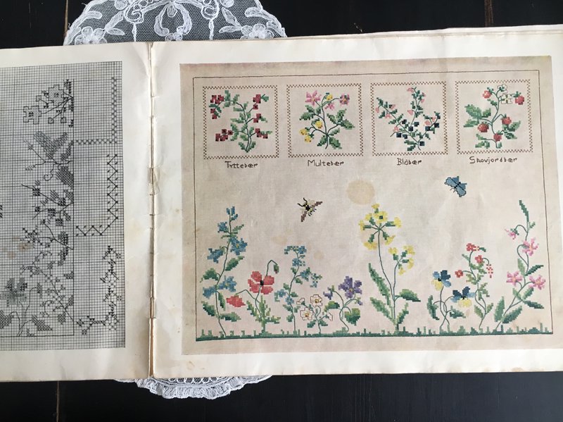 デンマーク花の刺繍の図案集
