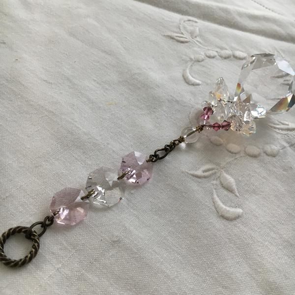 サンキャッチャー スワロフスキー ふじりんご様✩.*˚ご確認ページ 葉付きりんごのサンキャッチャー | etoile-irisee