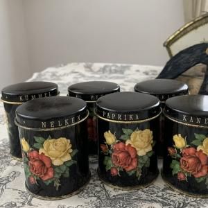 オランダ ティン缶 花 薔薇 アンティーク アンティーク オランダTIN缶ROSE