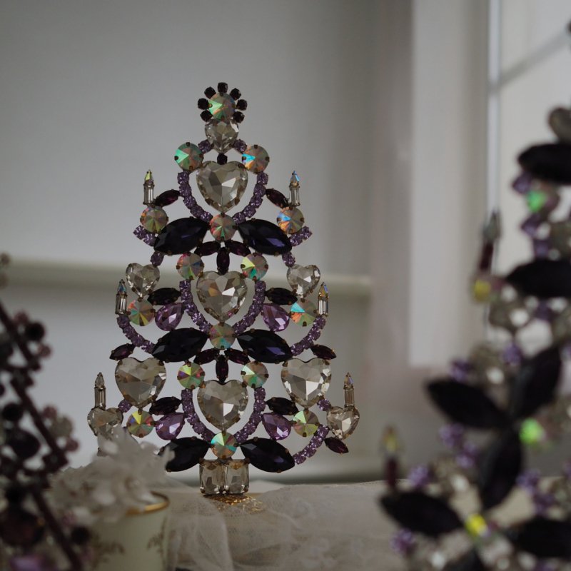 チェコガラスのクリスマスツリー　volet&crystal