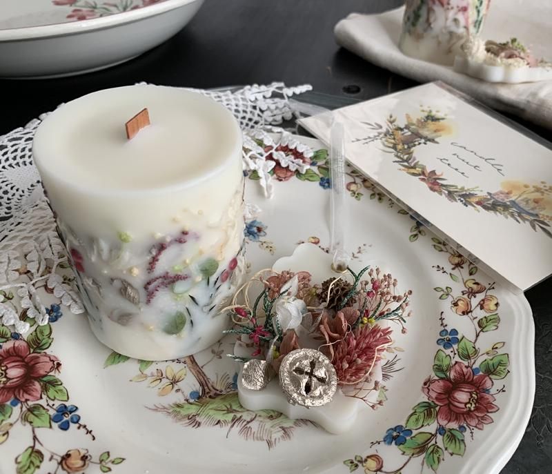 木芯ソイボタニカルキャンドル＆アロマワックスサシェtallB