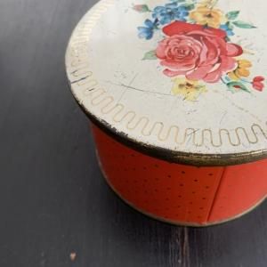 アンティーク オランダTIN缶ROSE