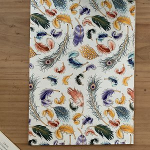 Italian gift wrappingpaper -feathers