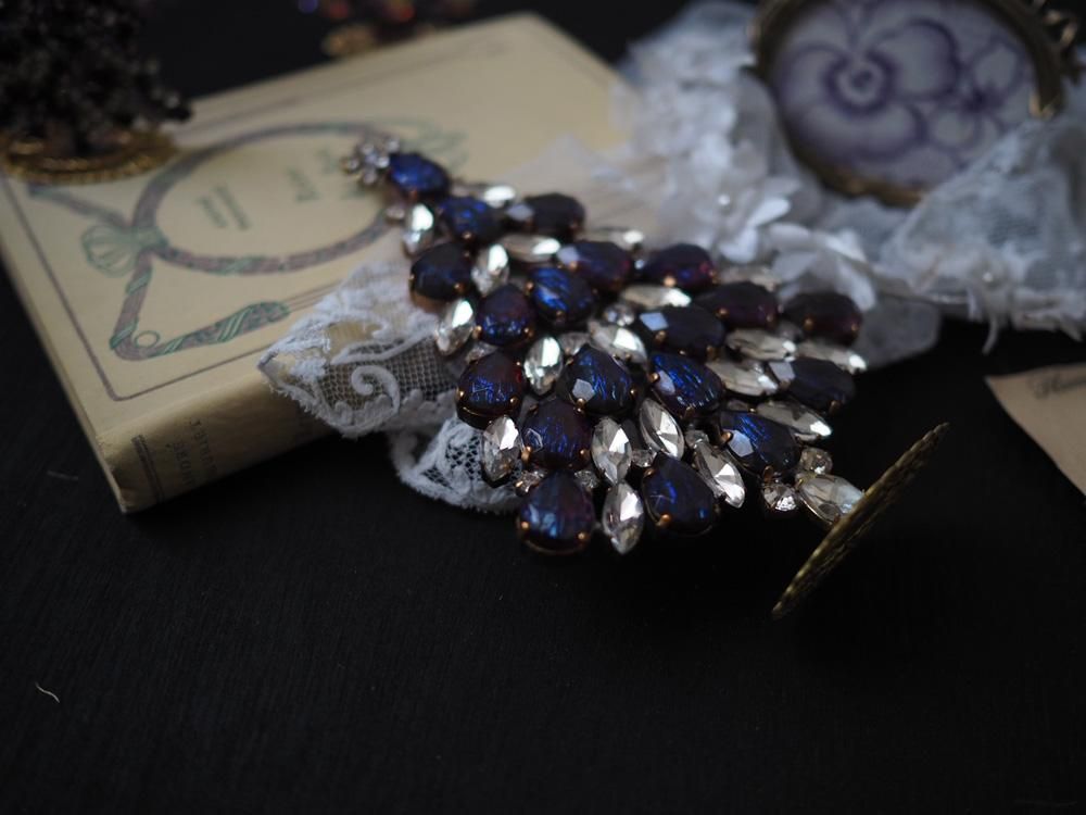 チェコガラスのクリスマスツリーpurpleXviolet