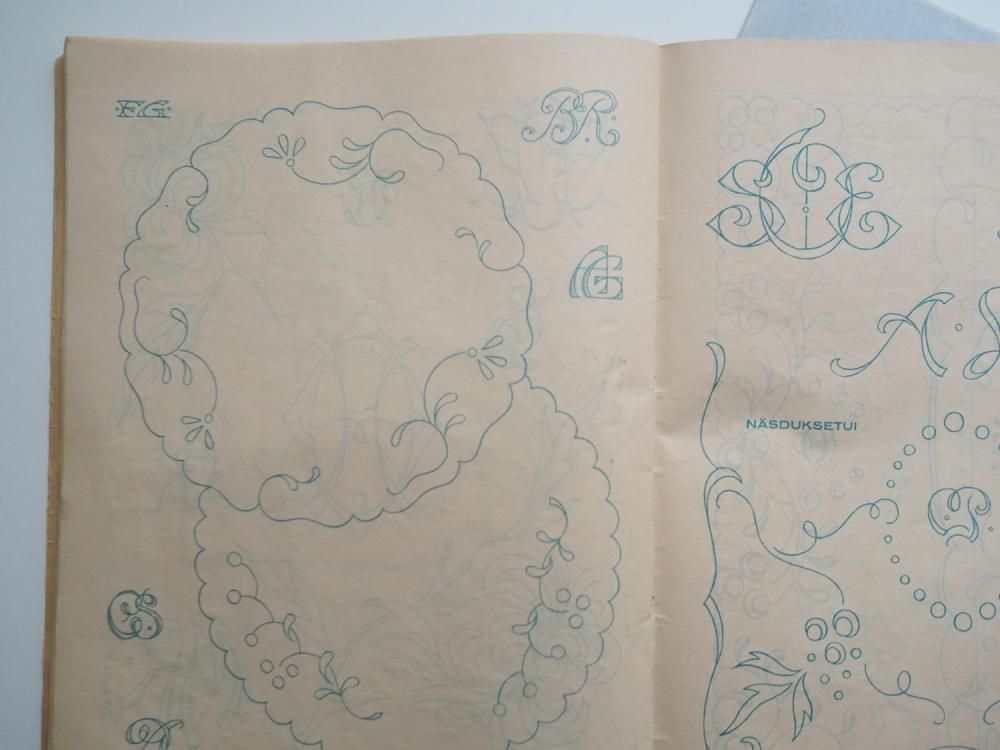 北欧刺繍図案集モノグラム