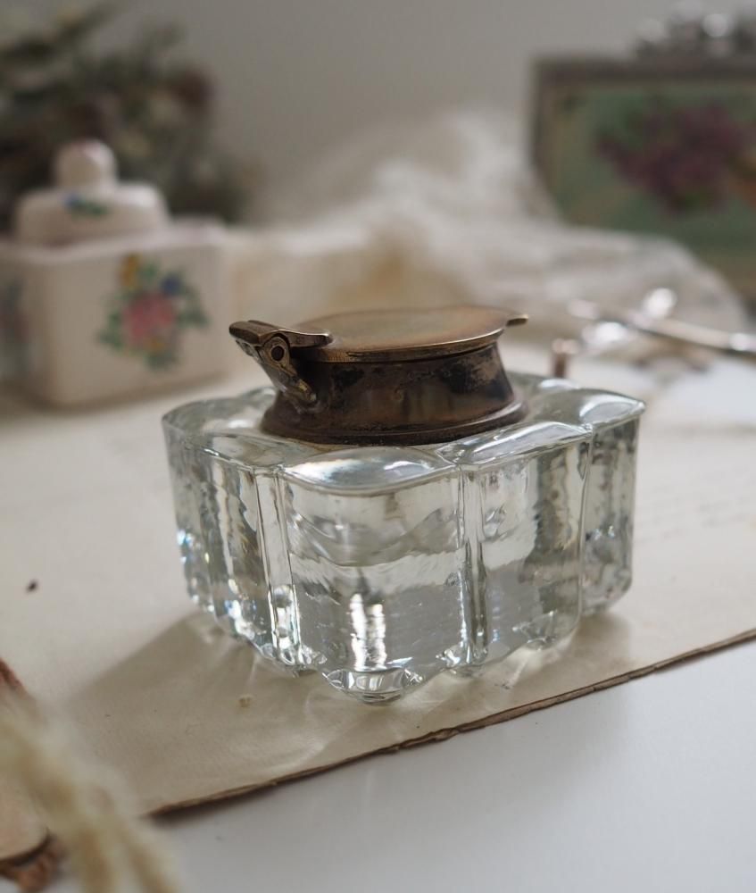 Vintage White Milk Hob Nob Oil Lamp With Farmhouse Etching
