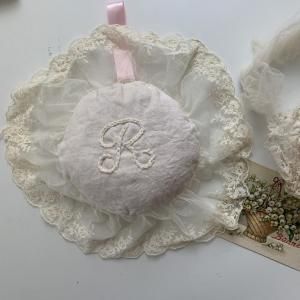 アンティーク ホワイトニードルワークsabaレース梯子刺繍 レッドリネンクロス アンティーク ホワイトニードルワークsabaレース梯子刺繍 レッド