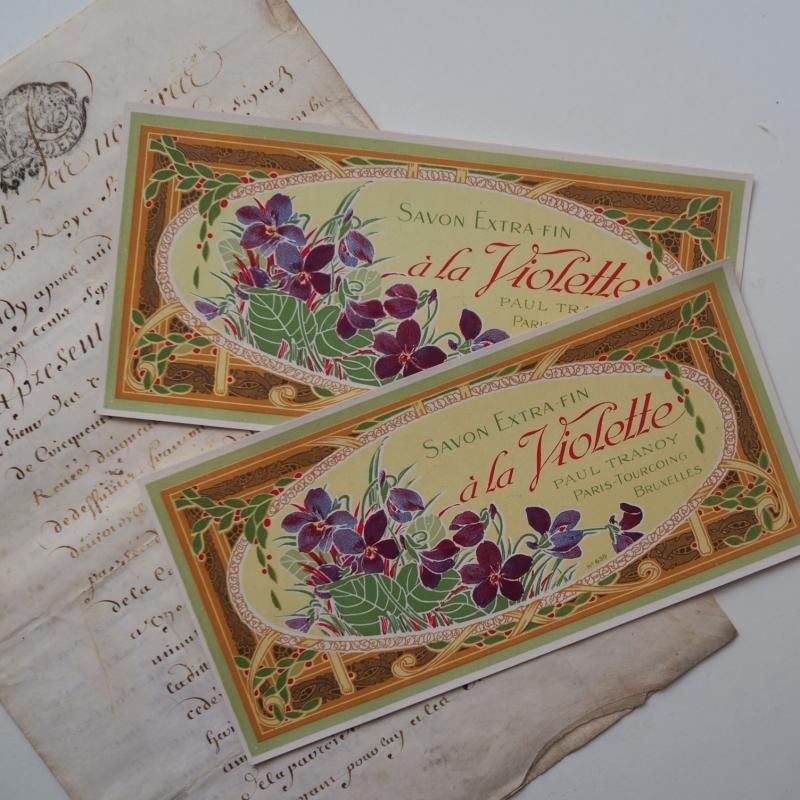 フランスアンティークSAVONラベル PAUL TRANOY PARIS