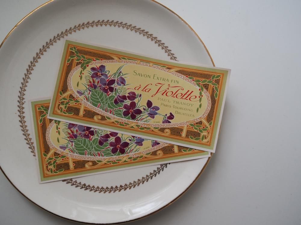 フランスアンティークSAVONラベル PAUL TRANOY PARIS