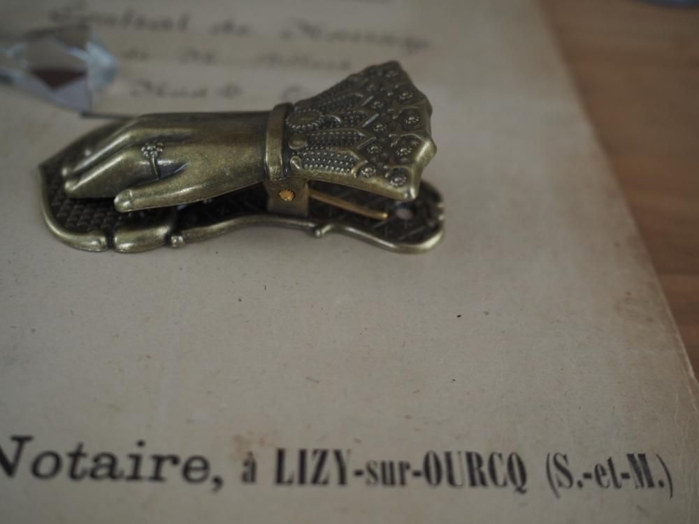 アンティークハンドモチーフクリップ・金属製 アンティークハンドモチーフクリップ・金属製 アンティークハンド