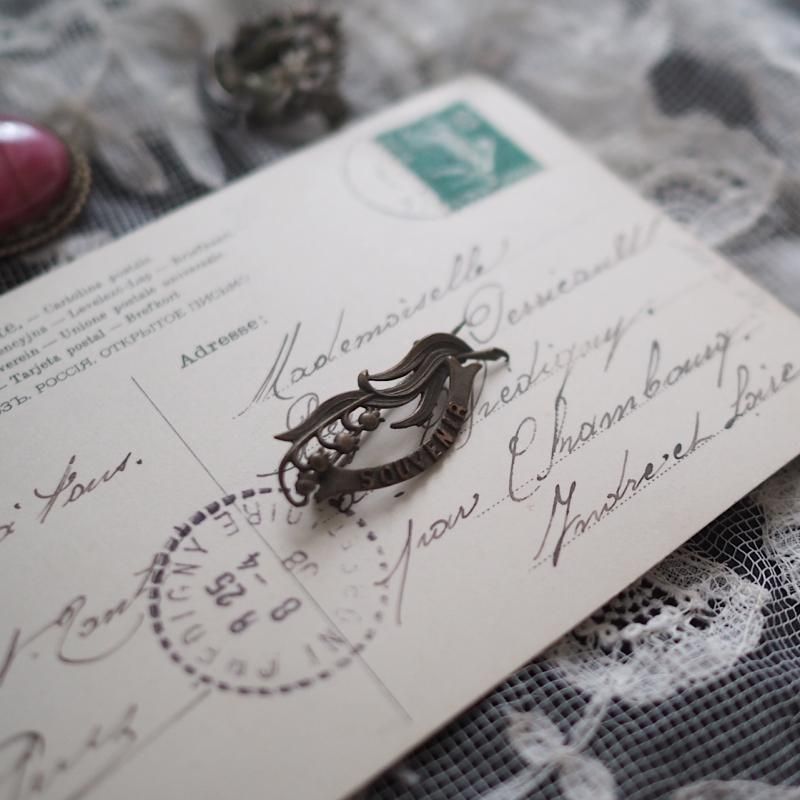 フランス アンティーク スズランのブローチ