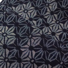 手織り久留米絣　組み麻の葉（1反）