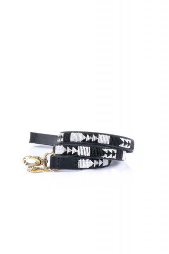 THE KENYAN COLLECTIONEvony&Ivory Beaded Dog Leash 3/4